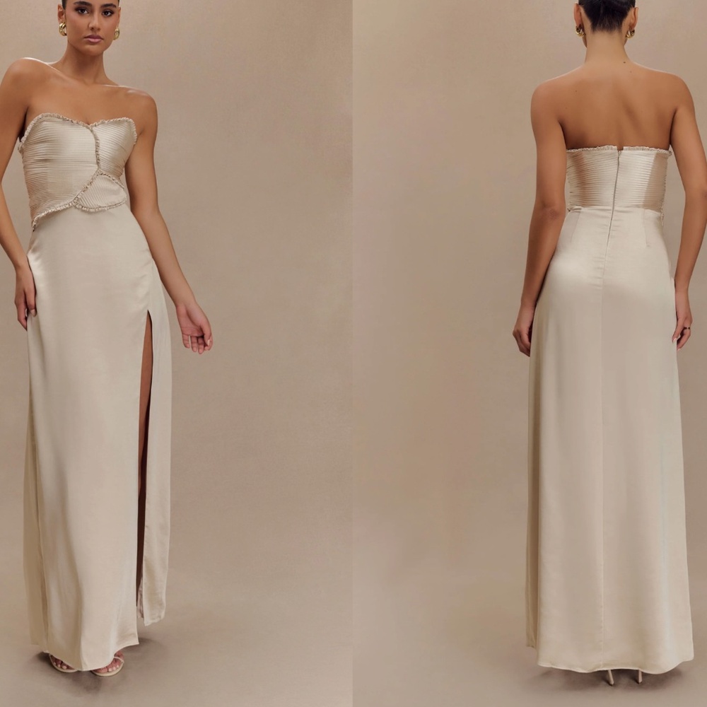 MESHKI Larissa Satin Dress